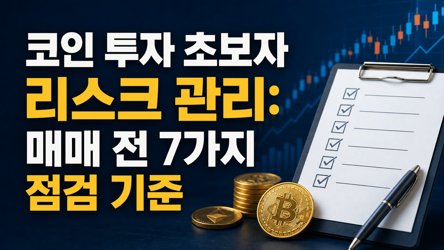 코인 투자 초보자 리스크 관리: 매매 전 7가지 점검 기준
