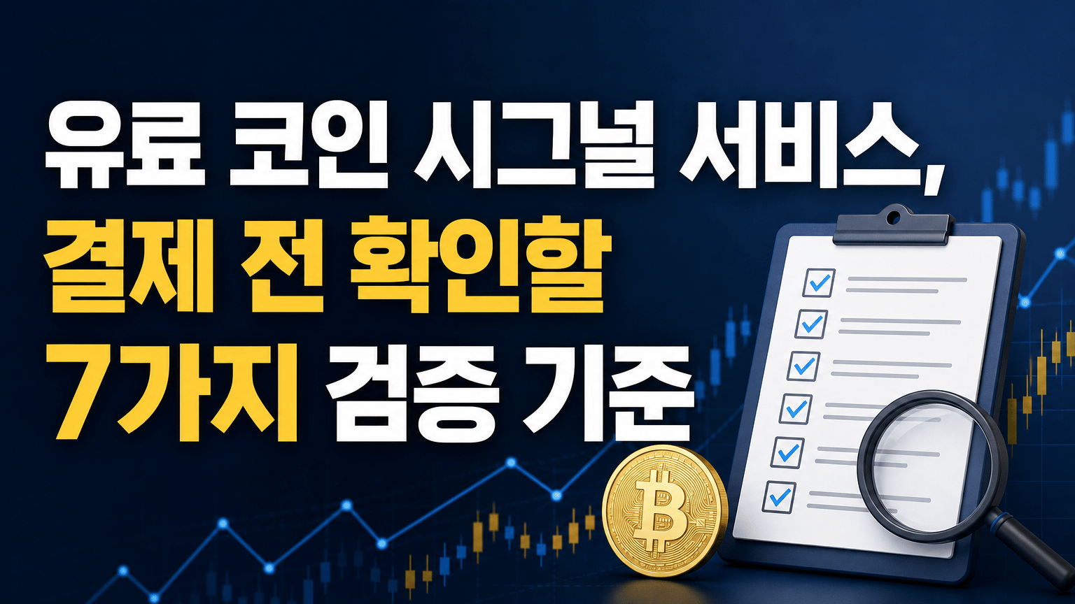 유료 코인 시그널 서비스, 결제 전 확인할 7가지 검증 기준